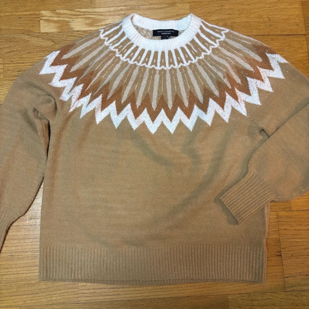 French Connection Essentials Wool Blend Fair Isle… - image 4